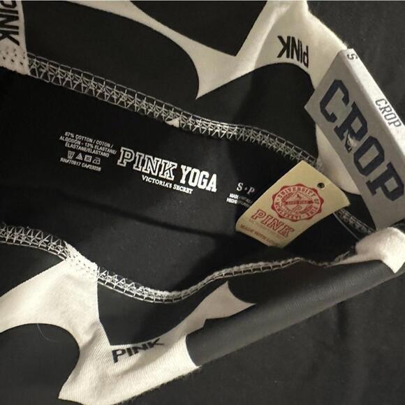 Y2K PINK Victoria's Secret BLING Flare Yoga Cropped Pants - Picture 4 of 5